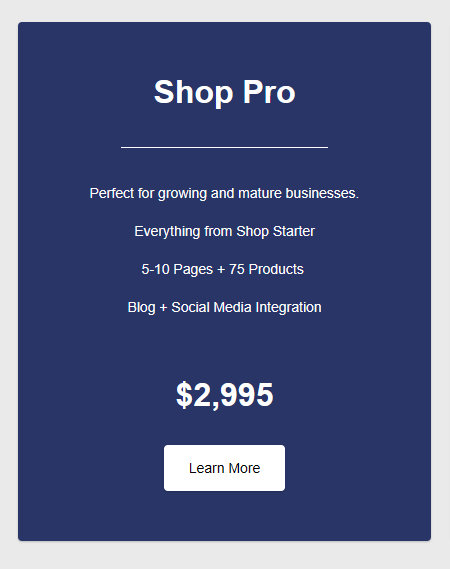 Shop Pro Ecommerce Website