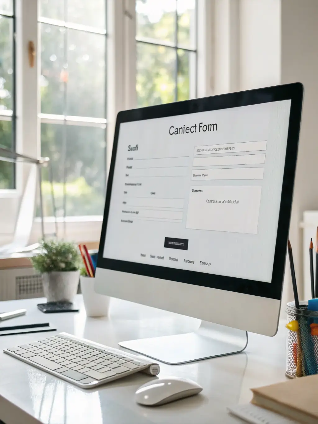 An image of the lawn care website mockup showcasing a prominent contact form and clear service packages, designed to drive conversions and generate leads.