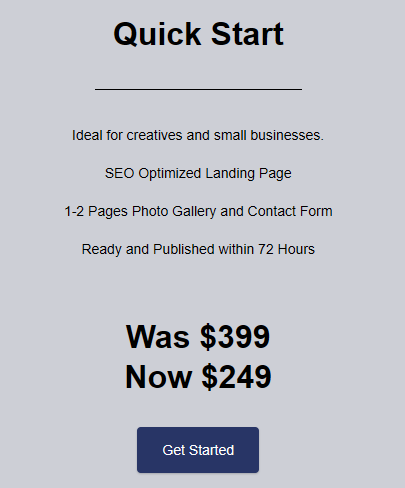 Fully Built 1 Page Website Landing Page
