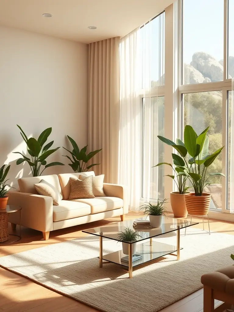 A fully furnished living room in a new home, with furniture arranged according to the client's preferences. The room is clean, inviting, and ready for immediate use.